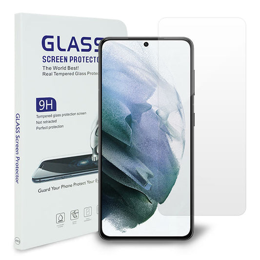 Galaxy S21 5G SCG09 au 強化ガラス液晶保護フィルム 0.5mm 表面硬度9H 衝撃吸収 指紋防止 防水