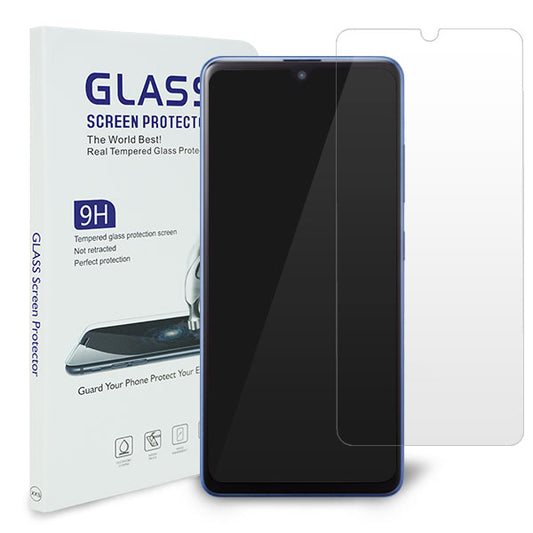 Galaxy A41 SCV48 au 強化ガラス液晶保護フィルム 0.5mm 表面硬度9H 衝撃吸収 指紋防止 防水