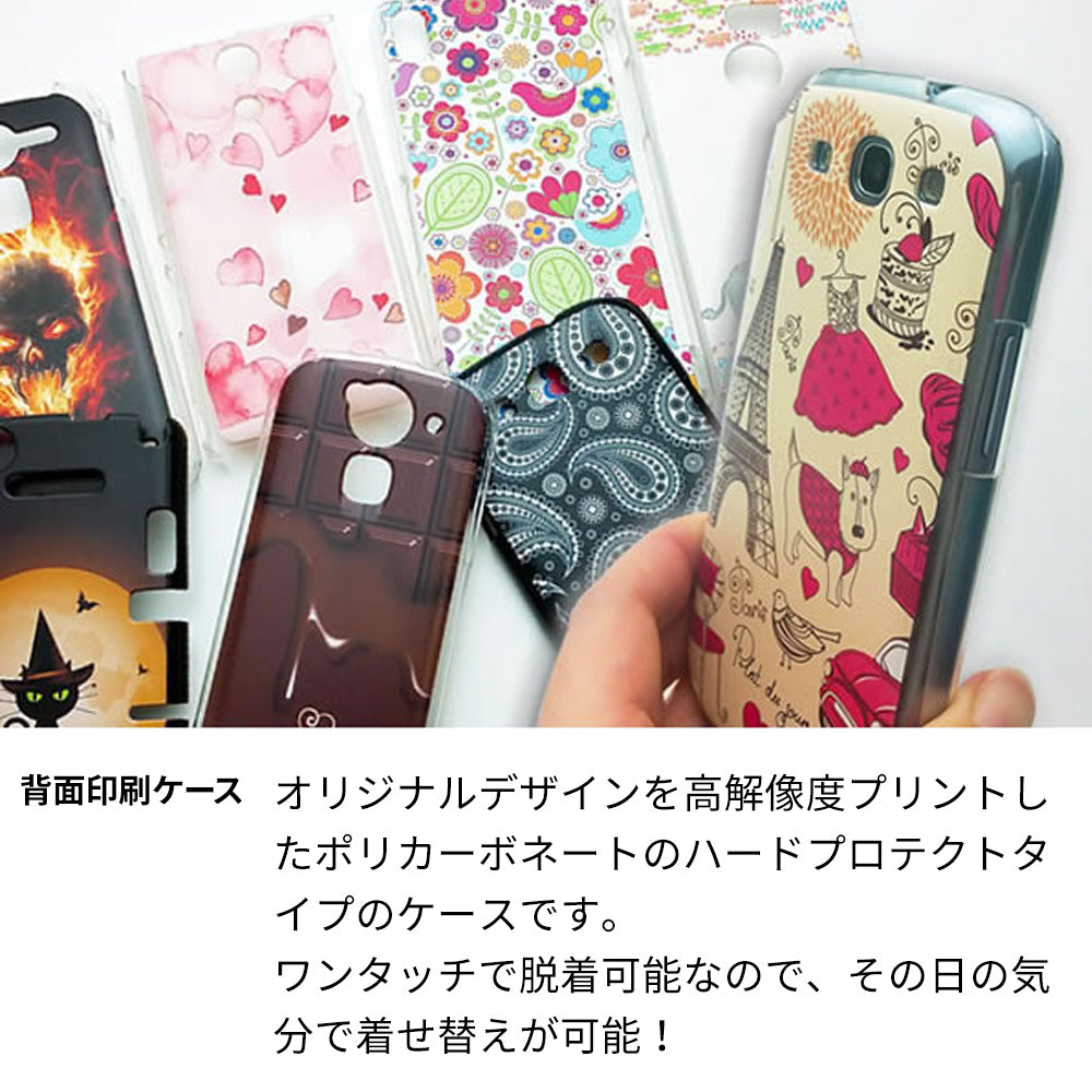 Galaxy S22 SCG13 au 高画質仕上げ 背面印刷 ハードケース 魔法陣猫