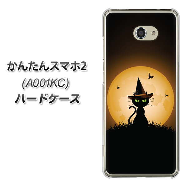 Y!mobile かんたんスマホ2 A001KC 高画質仕上げ 背面印刷 ハードケース【440 猫の魔法使い】