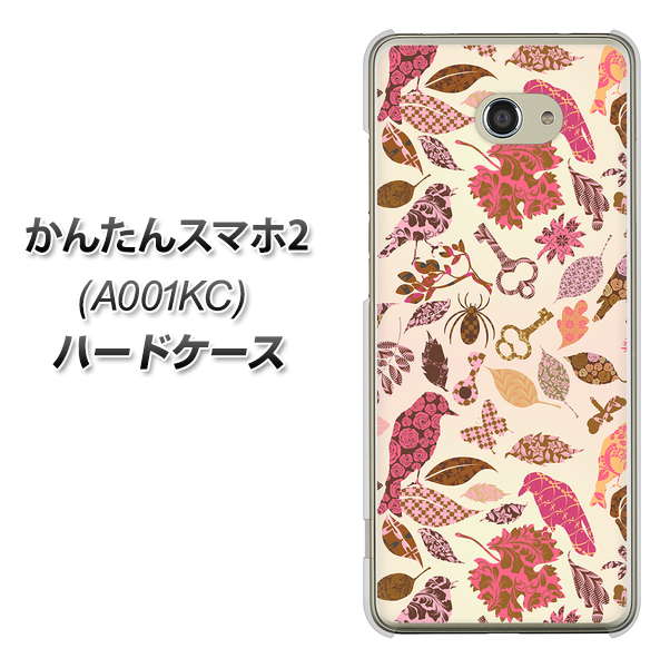 Y!mobile かんたんスマホ2 A001KC 高画質仕上げ 背面印刷 ハードケース【640 おしゃれな小鳥】