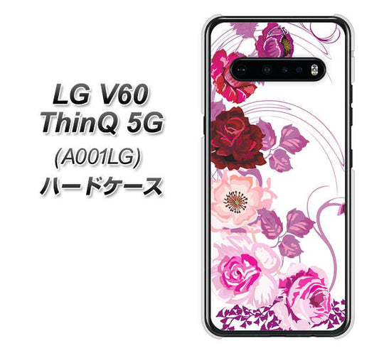 SoftBank LG V60 ThinQ 5G A001LG 高画質仕上げ 背面印刷 ハードケース【116 ６月のバラ】