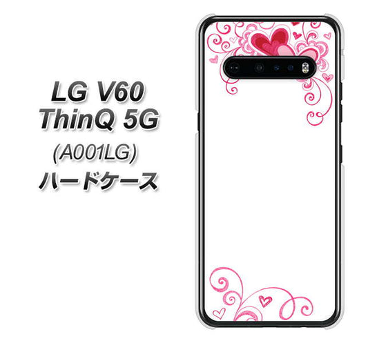 SoftBank LG V60 ThinQ 5G A001LG 高画質仕上げ 背面印刷 ハードケース【365 ハートフレーム】