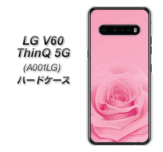 SoftBank LG V60 ThinQ 5G A001LG 高画質仕上げ 背面印刷 ハードケース【401 ピンクのバラ】