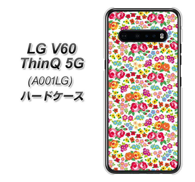 SoftBank LG V60 ThinQ 5G A001LG 高画質仕上げ 背面印刷 ハードケース【777 マイクロリバティプリントWH】