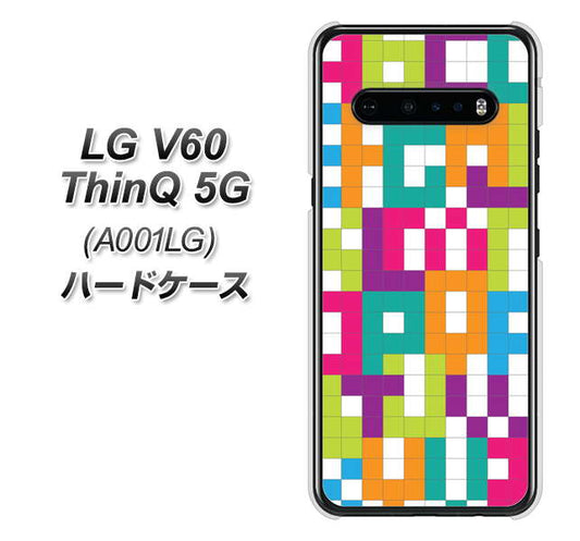 SoftBank LG V60 ThinQ 5G A001LG 高画質仕上げ 背面印刷 ハードケース【IB916  ブロックアルファベット】