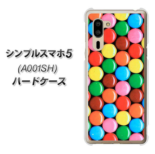 SoftBank シンプルスマホ5 A001SH 高画質仕上げ 背面印刷 ハードケース【448 マーブルチョコ】