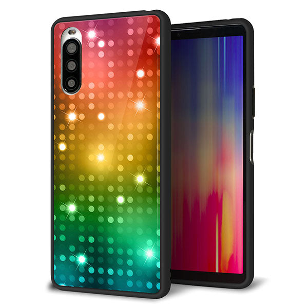Y!mobile エクスペリア10 II A001SO 強化ガラス＆TPUスマホケース ガラプリ【419  フラッシュタワー】