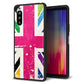Y!mobile エクスペリア10 II A001SO 強化ガラス＆TPUスマホケース ガラプリ【SC806 ユニオンジャック ピンクビンテージ】