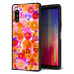 Y!mobile エクスペリア10 II A001SO 強化ガラス＆TPUスマホケース ガラプリ【SC869 リバティプリント フルールドパルファン（ピンク）】