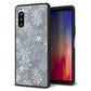 Y!mobile エクスペリア10 II A001SO 強化ガラス＆TPUスマホケース ガラプリ【XA801 雪の結晶】
