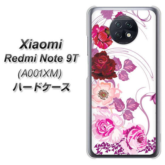 SoftBank Xiaomi（シャオミ）Redmi Note 9T A001XM 高画質仕上げ 背面印刷 ハードケース【116 ６月のバラ】