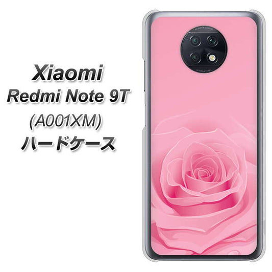 SoftBank Xiaomi（シャオミ）Redmi Note 9T A001XM 高画質仕上げ 背面印刷 ハードケース【401 ピンクのバラ】