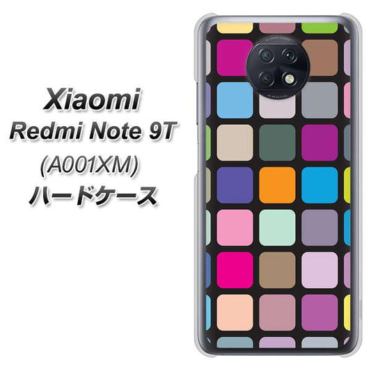 SoftBank Xiaomi（シャオミ）Redmi Note 9T A001XM 高画質仕上げ 背面印刷 ハードケース【509 カラースクエア】