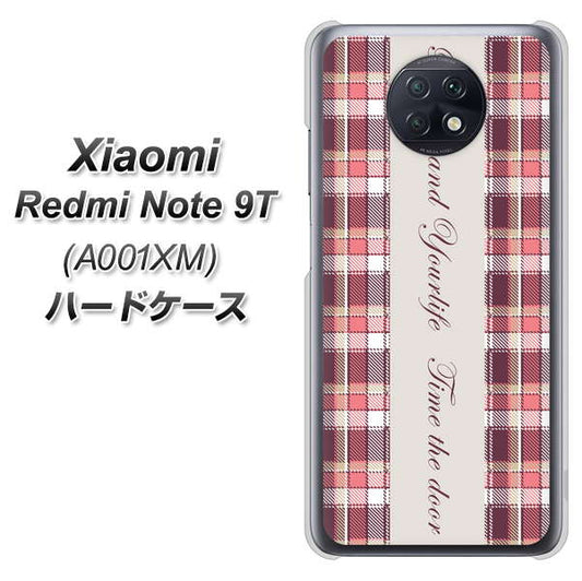 SoftBank Xiaomi（シャオミ）Redmi Note 9T A001XM 高画質仕上げ 背面印刷 ハードケース【518 チェック柄besuty】
