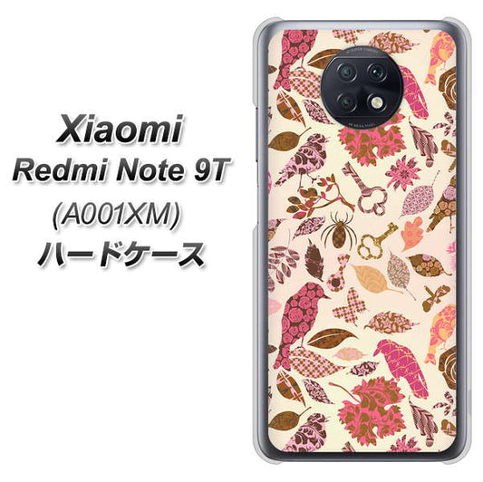 SoftBank Xiaomi（シャオミ）Redmi Note 9T A001XM 高画質仕上げ 背面印刷 ハードケース【640 おしゃれな小鳥】
