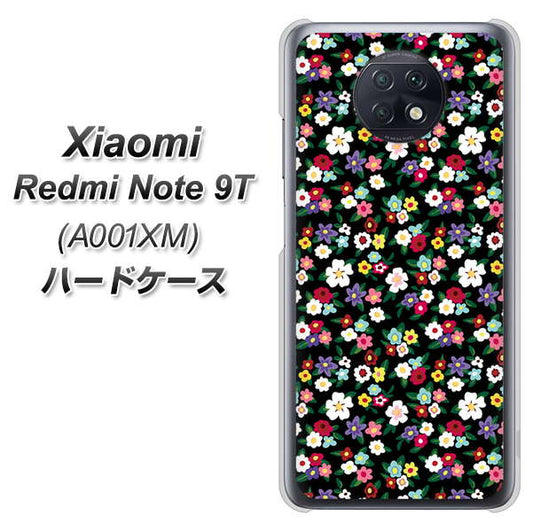SoftBank Xiaomi（シャオミ）Redmi Note 9T A001XM 高画質仕上げ 背面印刷 ハードケース【778 マイクロリバティプリントBK】