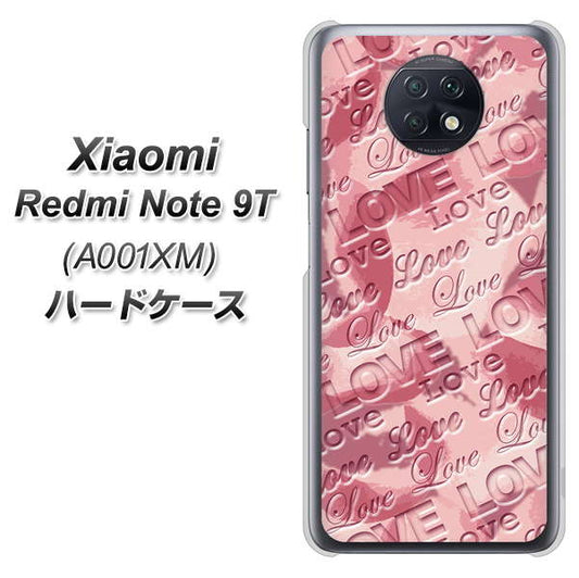 SoftBank Xiaomi（シャオミ）Redmi Note 9T A001XM 高画質仕上げ 背面印刷 ハードケース【SC844 フラワーヴェルニLOVE（ローズヴェルール）】