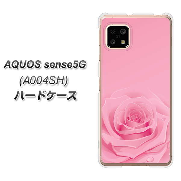 SoftBank アクオスセンス5G A004SH 高画質仕上げ 背面印刷 ハードケース【401 ピンクのバラ】