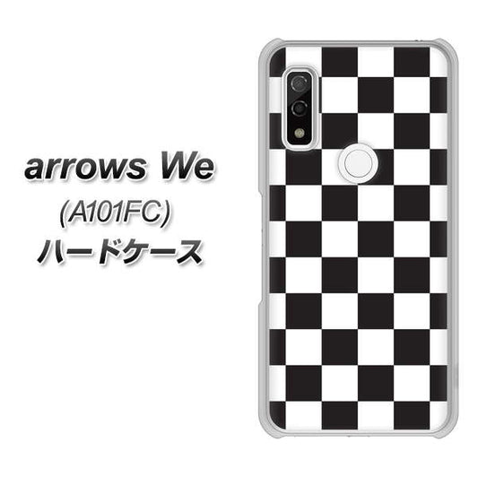 arrows We A101FC 高画質仕上げ 背面印刷 ハードケース【151 フラッグチェック】