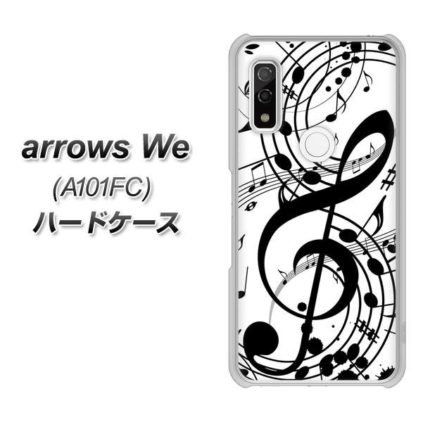 arrows We A101FC 高画質仕上げ 背面印刷 ハードケース【260 あふれる音符】