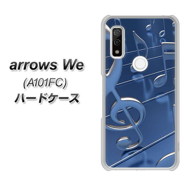 arrows We A101FC 高画質仕上げ 背面印刷 ハードケース【286 3D 音符】