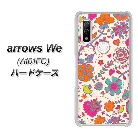 arrows We A101FC 高画質仕上げ 背面印刷 ハードケース【323 小鳥と花】