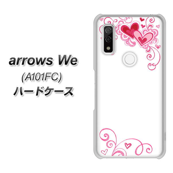 arrows We A101FC 高画質仕上げ 背面印刷 ハードケース【365 ハートフレーム】