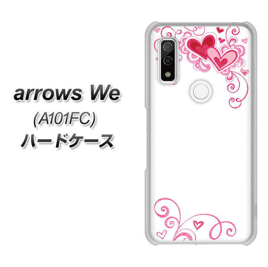arrows We A101FC 高画質仕上げ 背面印刷 ハードケース【365 ハートフレーム】