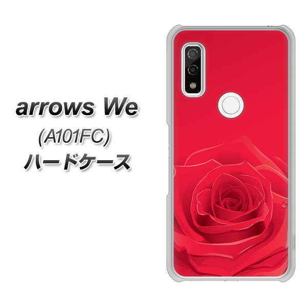 arrows We A101FC 高画質仕上げ 背面印刷 ハードケース【395 赤いバラ】