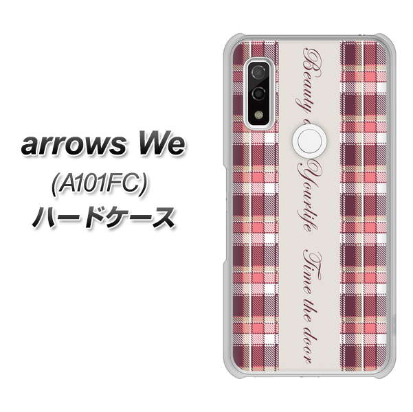 arrows We A101FC 高画質仕上げ 背面印刷 ハードケース【518 チェック柄besuty】