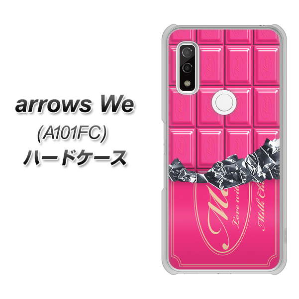 arrows We A101FC 高画質仕上げ 背面印刷 ハードケース【555 板チョコ?ストロベリー】