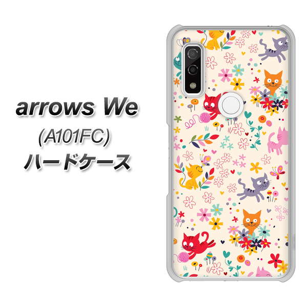 arrows We A101FC 高画質仕上げ 背面印刷 ハードケース【693 ネコのあそび場】