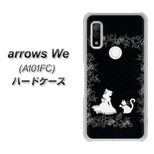 arrows We A101FC 高画質仕上げ 背面印刷 ハードケース【1097 お姫様とネコ（モノトーン）】