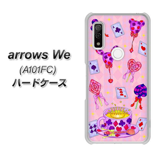 arrows We A101FC 高画質仕上げ 背面印刷 ハードケース【AG817 トランプティー（ピンク）】