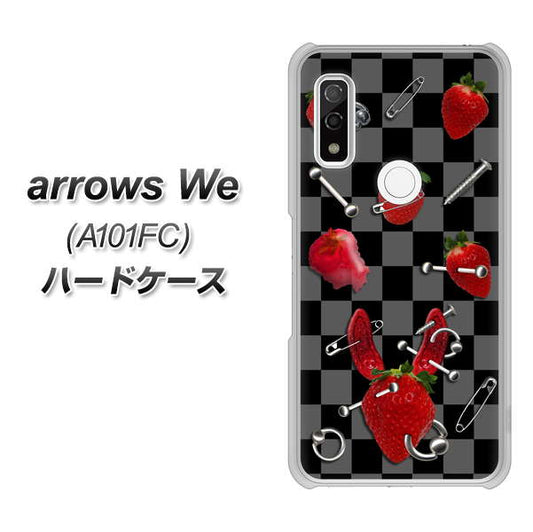 arrows We A101FC 高画質仕上げ 背面印刷 ハードケース【AG833 苺パンク（黒）】