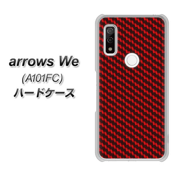 arrows We A101FC 高画質仕上げ 背面印刷 ハードケース【EK906 レッドカーボン】