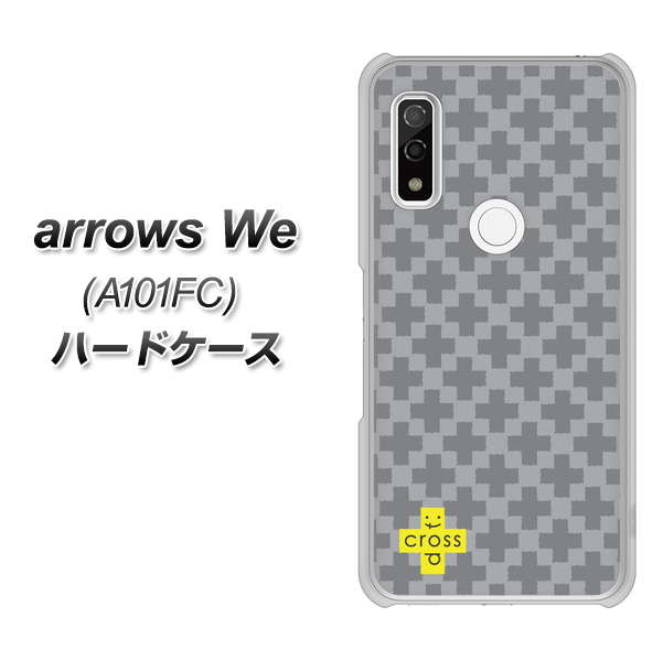 arrows We A101FC 高画質仕上げ 背面印刷 ハードケース【IB900 クロスドット_グレー】