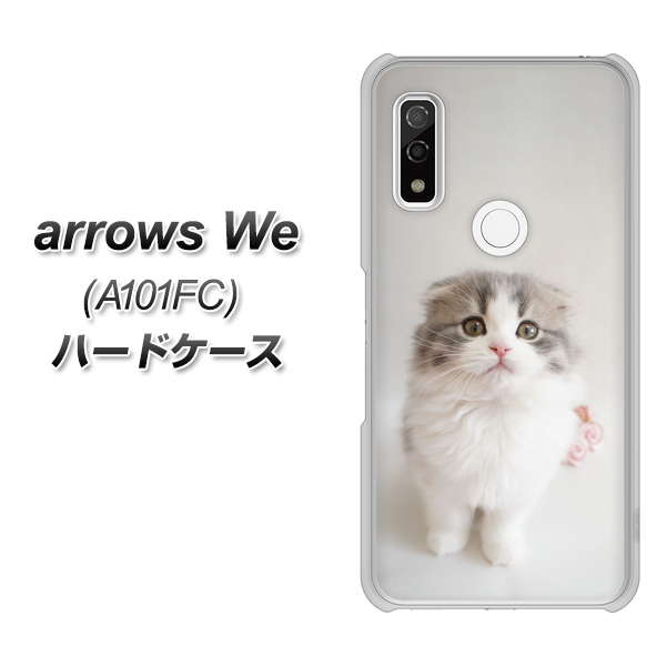 arrows We A101FC 高画質仕上げ 背面印刷 ハードケース【VA803 まっていますネコ】