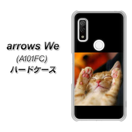 arrows We A101FC 高画質仕上げ 背面印刷 ハードケース【VA804 爆睡するネコ】