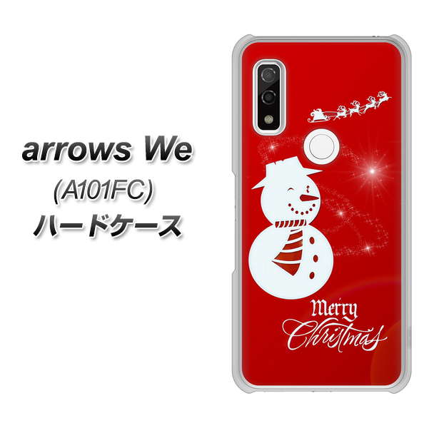 arrows We A101FC 高画質仕上げ 背面印刷 ハードケース【XA802 ウインク雪だるま】