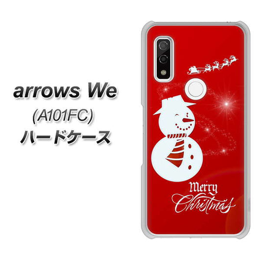 arrows We A101FC 高画質仕上げ 背面印刷 ハードケース【XA802 ウインク雪だるま】