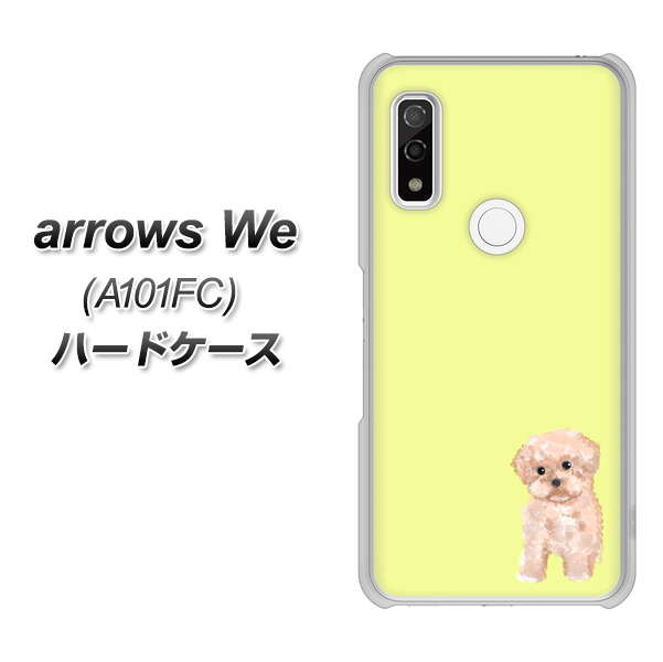 arrows We A101FC 高画質仕上げ 背面印刷 ハードケース【YJ064 トイプードルアプリコット（イエロー）】