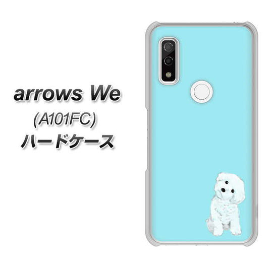 arrows We A101FC 高画質仕上げ 背面印刷 ハードケース【YJ070 トイプードルホワイト（ブルー）】