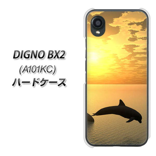 DIGNO BX2 A101KC SoftBank 高画質仕上げ 背面印刷 ハードケース【VA845 夕暮れのドルフィン】