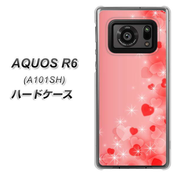 アクオスR6 A101SH 高画質仕上げ 背面印刷 ハードケース【003 ハート色の夢】