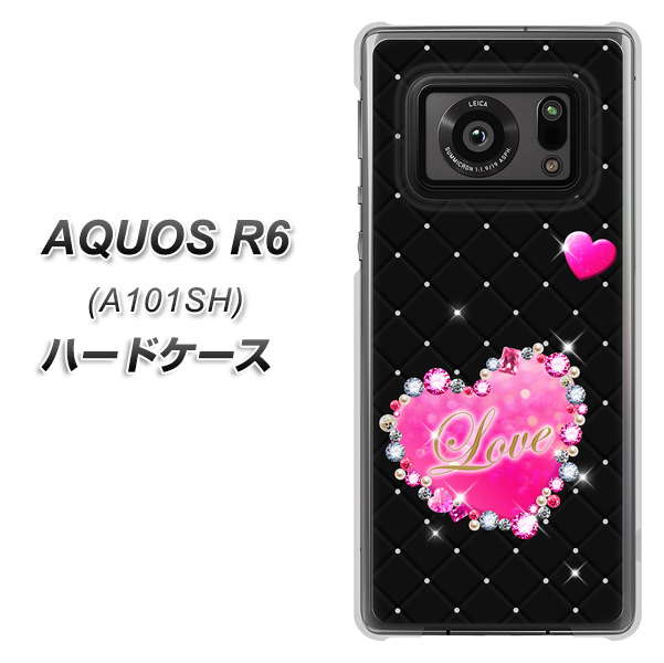 アクオスR6 A101SH 高画質仕上げ 背面印刷 ハードケース【SC823 スワロデコ風プリント】