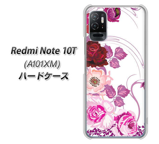 Redmi Note 10T A101XM SoftBank 高画質仕上げ 背面印刷 ハードケース【116 ６月のバラ】