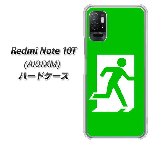 Redmi Note 10T A101XM SoftBank 高画質仕上げ 背面印刷 ハードケース【163 非常口】