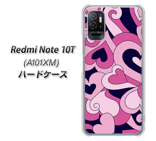 Redmi Note 10T A101XM SoftBank 高画質仕上げ 背面印刷 ハードケース【223 ハートの調べ】